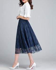 * A midi skirt with elastic waist. * Made of quality lace fabric and soft lining. * Can custom make waist size and skirt length. * Material: 90% polyester, 10% spandex * Size: True to US size, US 0-US 20 are available, you can let us know your usual size and height in your order. * Shipping: Free shipping Processing time : 5-7 Business days Delivery time : 7-20 Business days Tracking number available If you need rush order or expedited shipping, please let us know, thanks. Lace Patchwork Maxi Skirt, Chic Lace Patchwork Skirt, Spring Flowy Lace Patchwork Skirt, Spring Flowy Skirt With Lace Patchwork, Lace Midi Skirt With Lining, Long Skirt With Lace Patchwork, Elegant Long Skirt With Lace Patchwork, Flowy Lace Maxi Skirt With Flared Design, Long Lace Skirt With Patchwork