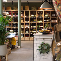 a store filled with lots of bottles and plants