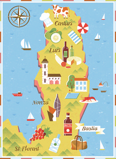 an illustrated map of italy with all the main attractions