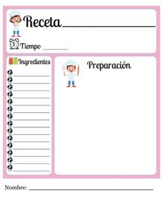 a pink and white printable recipe book with an image of a person on it