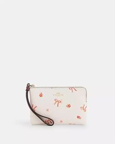 COACH® | Corner Zip Wristlet With Bow Print Pink Polaroid Camera, Mickey Mouse Bracelet, Pink Polaroid, Minnie Mouse And Mickey Mouse, Pink Stanley, Stanley Pink, Shein Gift Card