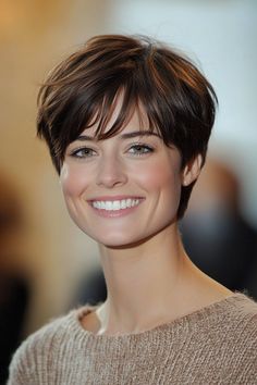 50+ Trendy Long Pixie Cuts & Hairstyle Ideas for 2024 – CreativeBooster Short Hair With Long Layers, Dark Pixie Cut, Long Pixie Haircut, Short Summer Haircuts, Longer Pixie, Layered Pixie Haircuts, Dark Pixie, Summer Haircut, Longer Pixie Haircut