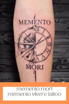 memento mori memento vivere tattoo Time Running Out Tattoo, The Obstacle Is The Way Tattoo, Memento Vivere Tattoo, Momento Mori Tattoo, Amor Fati Tattoo, Memento Tattoo, Tattoo Ideas Male, Mori Tattoo, Journey Tattoo