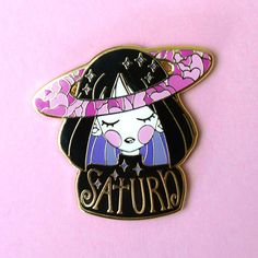 Saturn Girl, Bag Pins, Pin Art, Enamel Lapel Pin