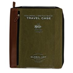 a book with the title global art coloring and sketch book travel case on it's cover