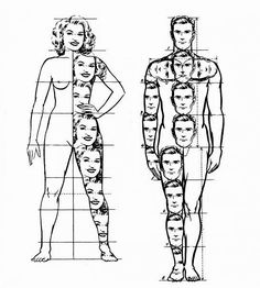 an image of a man and woman's body with the measurements for each individual