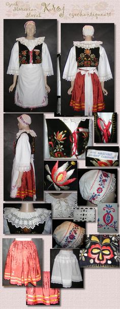 Czech Embroidery, Irish Folk, Bohemian Girls, Polish Folk, Character Clothes, Czech Art, Bohemian Art, Traditional Costume