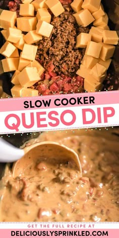 Don't miss out on this easy Memorial Day appetizer! This nacho cheese dip is a perfect Memorial Day party food. So creamy, savory, and hearty, this slow cooker queso dip recipe is the BEST. Save this pin! Slow Cooker Queso Dip, Beef Queso Dip, Slow Cooker Queso, Crock Pot Dips, Queso Dip Recipes, Pot Recipes Healthy, Pantry Ingredients, Simple Pantry, Queso Dip