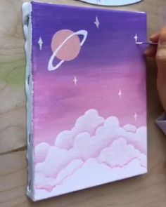 someone is painting the outer planets with acrylic paint