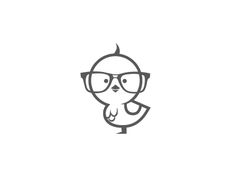 a bird with glasses on it's face