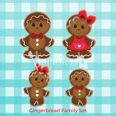 Sugartess custom cookie cutter set of gingerbread family of 4: Man, Woman, Boy, and Girl. Gingerbread Family, Cookie Images, Christmas Cutouts, Party Characters, Xmas 2024, Gingerbread Christmas, Biodegradable Plastic, Number Balloons, Family Set