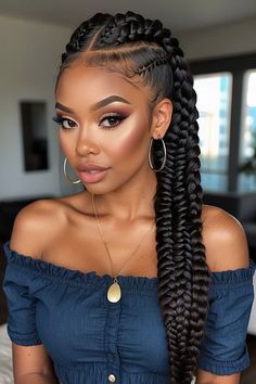 Braided hairstyles for black women Braided Updo Cornrows, Color Braided Hairstyles, Hairstyles For Black Women Color, Twist Braided Hairstyles, Hairstyles For Black Women Twist, Hairstyles For Black Women Updo, Hairstyles For Black Women Quick, Updo Cornrows, Two Goddess Braids