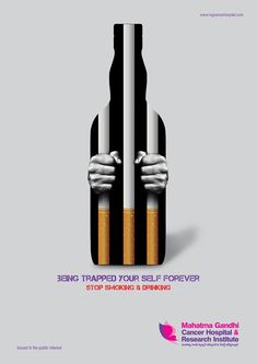 Say No To Alcohol, Conceptual Poster, Self Poster, Social Advertising, Awareness Poster