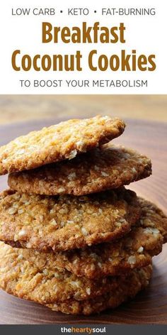 We never thought we would see these keto coconut cookies on a Fat Burning Foods list... but they are and here's the recipe! #ketocookies #ketorecipes #healthyrecipes #healthysnacks #fatburningfoods Fat Burning Breakfast, Snacks Protein, Breakfast Protein, Coconut Protein, Breakfast Keto, Breakfast Easy, Postre Keto, Snacks Easy