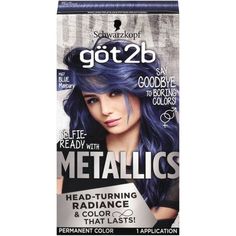 Got2b Color Metallic Amethyst Chrome - 1 Kit : Target Walmart Hair Dye, Got2b Metallics, Metallic Hair Color, Clairol Hair Color, Schwarzkopf Got2b, Best Hair Dye, Hair Color Brands, Hair Color Shades, Permanent Hair Dye