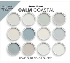 the paint colors are available in several different shades and sizes, including white, gray, beige