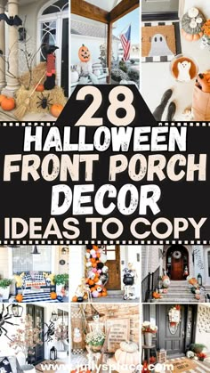 halloween front porch decor, halloween front porch ideas, halloween porch decor, fall front porch Fall Halloween Porch Ideas, Small Front Porch Halloween Decor, Homemade Halloween Decorations Outdoor, Halloween Porches