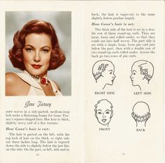 Gene Tierney, Wet Set, Hollywood Hair, Hair Patterns, Curl Pattern, Hair Setting