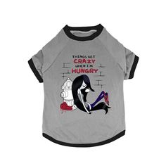 What's the time? Adventure Time for your pet! The Adventure Time Pet Collection from A Crowded Coop was made with the cartoon-lover in mind! This fun shirt features vampire Marceline sitting against a fire hydrant with the text "Things Get Crazy When I'm Hungry". Small: girth- 15”-18”, length – 8.5” – 9”; Medium: girth – 17” – 20”, length – 13”- 13.5”; Large: girth – 20”-23”, length – 16”-16.5”; X-Large: girth - 22” – 25”, Length – 19.”-19.5”; XX-Large: girth - 25”- 28”, length - 22”-22.5”. Offi Marceline Outfits, Adventure Time Gift, Costume Accessories Diy, Adventure Time Marceline, Get Crazy, Fun Shirt, Pet Shirts, Puppy Clothes, Fire Hydrant