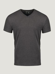 Charcoal V-Neck Tee | Fresh Clean Threads Neck Shirt, Cool T Shirts, Neck T Shirt, How To Look Better, V Neck, Crew Neck, Fabric, How To Wear