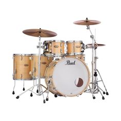 a set of drums on a white background