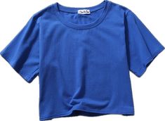 Trendy Blue Solid Color T-shirt, Basic Blue Tops, Basic Plain Blue Tops, Basic Blue Plain Tops, Basic Blue Solid Color Top, Trendy Blue Solid Color Tops, Plain Blue T-shirt For Spring, Trendy Solid Color Blue Tops, Blue Solid Color Basic Top