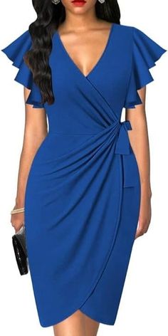 Formal Parties, Graduation Outfits, Pencil Silhouette, روتين العناية بالبشرة, Business Dress, Womens Cocktail Dresses, Summer Concert, Formal Dresses For Women, Midi Dress With Sleeves