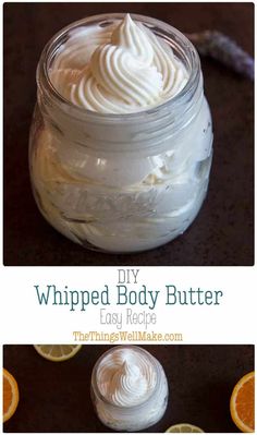 Nourish your skin with a whipped body butter that's simple to make. If you want to make your own natural products, but aren't quite ready for emulsions and preservatives, this recipe is a perfect starter recipe. Learn to make it the right way and how to troubleshoot any problems along the way! #thethingswellmake #miy #bodybutter #whippedbodybutter #diybodybutter #greenliving #naturalskincare #skincareproducts #dryskincare #dryskincareproducts #diynatural Diy Whipped Body Butter Recipe, Diy Whipped Body Butter, Whipped Body Butter Recipe, Diy Body Butter Recipes, Body Butter Recipe, Starter Recipe