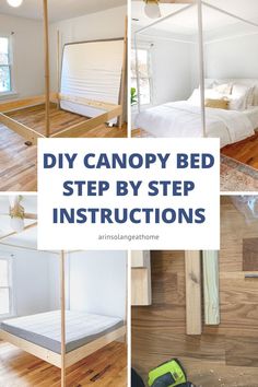 diy canopy bed step by step instructions