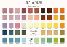 the color chart for art nouveau