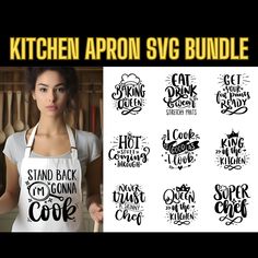 the kitchen apron svg bundle