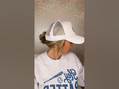 Cap Hat Hairstyles, How To Do Your Hair With A Hat, Hair In Ball Cap Style, Medium Length Hat Hairstyles, Hair Dos With Hats, Hair Down With Baseball Hat, Hair Under Hat Hairstyles, Easy Hat Hairstyles For Medium Hair, Wearing A Hat With Short Hair