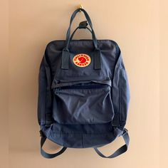 Everyday Outdoor Backpack, Also Great To Fit A Laptop And Basic School/Work Supplies, Color Is A Light Navy, Used But Looks Nearly Brand New Fjall Raven Backpack, Fjallraven Navy, Kanken Navy, Work Supplies, Inside My Bag, Outdoor Backpacks, Blue Backpack, Kanken Backpack, Looks Style