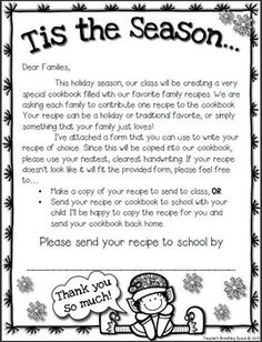 a teacher's recipe for christmas with the words tis the season written in black and white