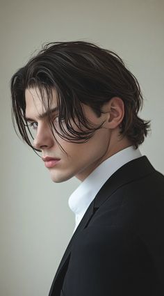 Formal Hairstyles For Men, Formal Hairstyles Men, Formal Hairstyle, Side Part Hairstyles, Novel Characters, Hair Styles Men, Chara Design, Hairstyle Look, New Hairstyles