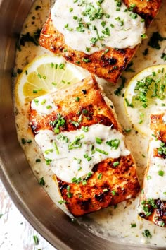 Mahi Mahi in Lemon Garlic Cream Sauce (easy, 30 MINUTE MEAL!) Lemon Garlic Cream Sauce, Cooking Mahi Mahi, Mahi Recipes, Mahi Mahi Recipes, Mahi Fish, Cream Sauce Recipe, Fish Dinner Recipes, Garlic Cream Sauce, Carlsbad Cravings