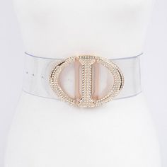 Brand New With Tag This Crystal Buckle Cleared Belt Is A Great Layering Piece For Any Outfit, From Causal T-Shirt And Jeans To A Fancy Black Dress. Size: One Size Fits Most 2.75" Wide 44.25" Long Pvc This Belt Usually Fits Size Small - Large. All From Smoke Free/Pet Free Environment. Please Message Me If You Have Any Questions:) Thank You For Your Visit- Clear Belt, Formal Gold-tone Metal Chain Belt, Belts Aesthetic, Elegant Luxury Gold-tone Chain Belt, Fancy Black Dress, Luxury Gold-tone Chain Belt, Women's Luxury Belts With Gold-tone Hardware, Leather Tool Belt, Jeweled Belts