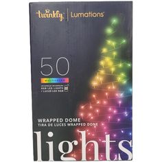 the box is full of lights that look like a christmas tree and it's packaging