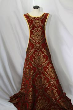 Hey, I found this really awesome Etsy listing at https://www.etsy.com/listing/176576026/ladies-surcoat-overdress Medieval Surcoat, Sideless Surcoat, Medieval Kirtle, Medieval Fabric, Court Gown, Sca Garb, Medieval Gown, Gold Tapestry