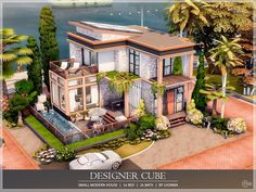 The Sims Resource - Designer Cube /No CC/ Elegant Room Decor, Room Decor Design, Sims 4 Modern House, Small Modern House, The Sims 4 Lots, Elegant Room, Small Modern Home