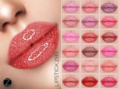 Sims 4 Cc Lip Gloss Clear, Sims 4 Gloss Cc, Sims4 Cc Makeup Lips, Sims Lipstick, Sims Barbie, Cc Makeup, Mods Sims 4, Cc Packs