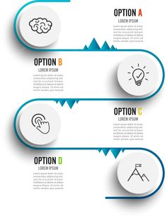 three steps with different options to choose the right one for your business presentation or presentation