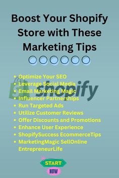 the ultimate guide to optimize your shopify store with these marketing tips info