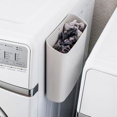 a white washer and dryer sitting next to each other