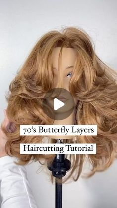 70 Layered Hair, Butterfly Haircut With Fringe Bangs, 1970s Layered Hair, Feathered Butterfly Haircut, 70s Butterfly Layers, Medium 70s Hair, Hair Cuts Long Hair Layers Bangs, Fara Fawcett Hair, Retro Haircuts For Long Hair