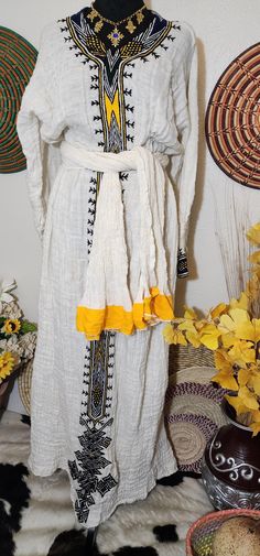 Ethiopian eritrean traditional Aksum dress  Elegant dress 100% cotton and handmade dress very beautiful! Ethiopian Cultural Clothes, Amhara Culture, Habesha Kemis, Handmade Dress, Traditional Dress, Handmade Dresses, Dress Elegant, Dress 100, Elegant Dress