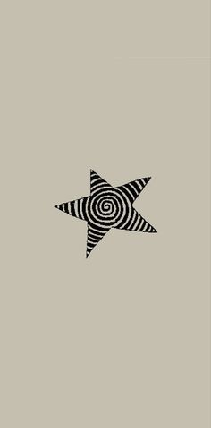 an abstract star with black and white stripes