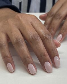 Classy Nails Dark Skin, Gel Overlay Nails Natural Short Oval, Neutral Gel Overlay Nails, Clear Overlay Nails Natural, Gel Overlay Nails Natural Short Clear, Builder Gel Overlay On Natural Nails, Nude Nail Polish For Dark Skin, Classy Gel Nails, Nail Overlay