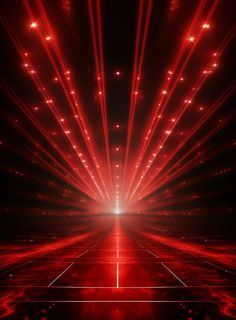 an abstract red and black background with lights