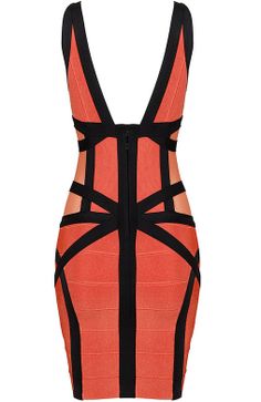 Orange V Neck Backless Bodycon Bandage Dress Study Girl, Old Kingdom, Social Organization, Dressed To Kill, Cocktail Dress Party, Party Dresses, Bible Study, Disease